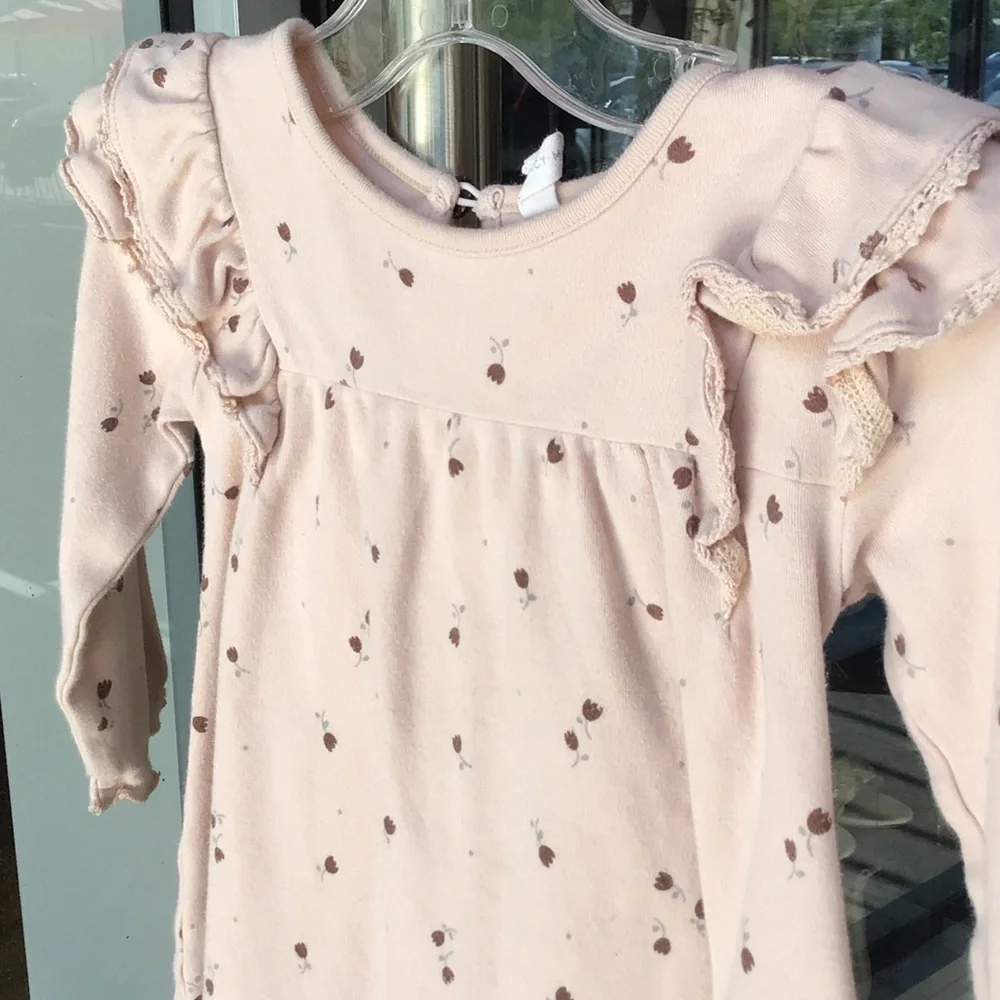 Quincy Mae baby Long-Sleeve Ruffle floral dress 12-18M